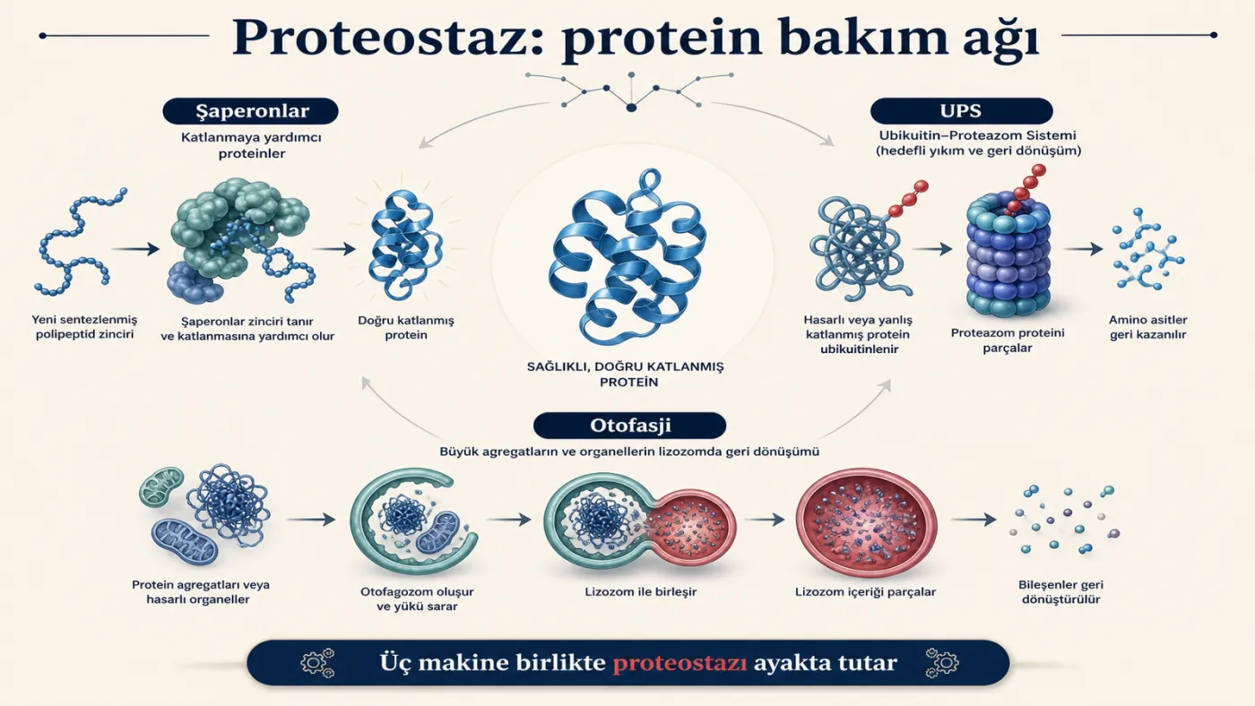 Proteostaz — protein bakım ağı