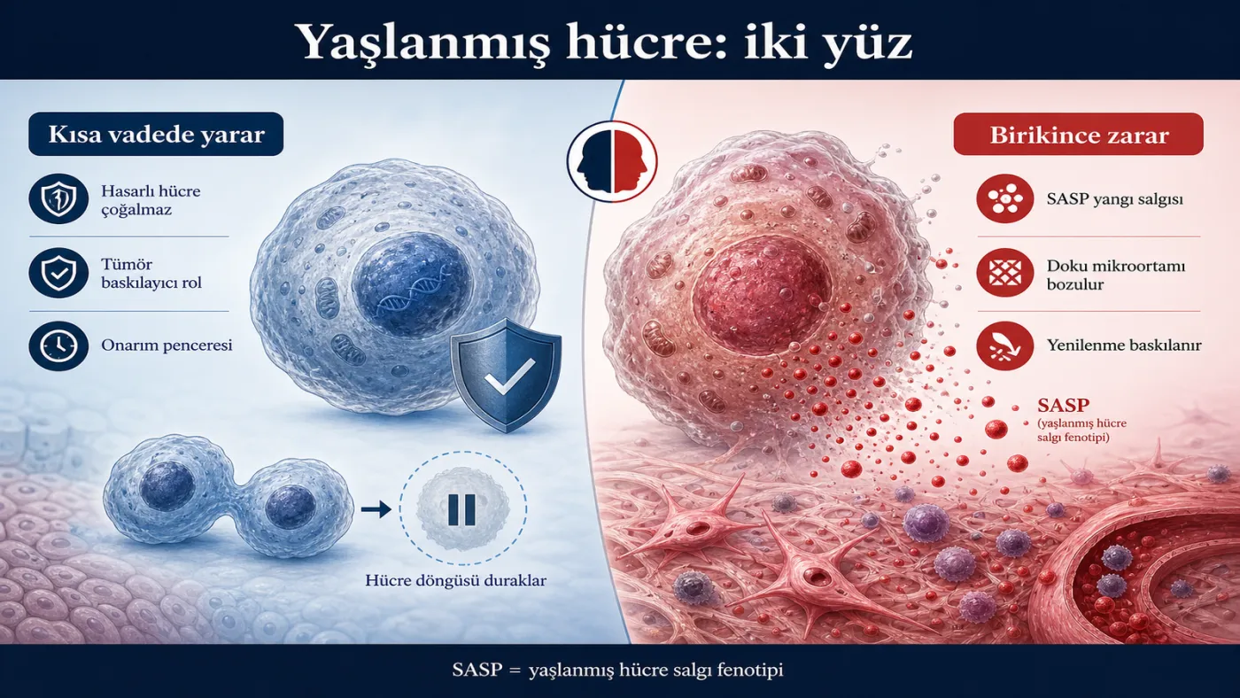 Senescent cells: SASP, accumulation, and ageing