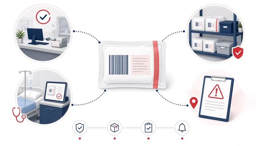 Sterile dressing lot traceability